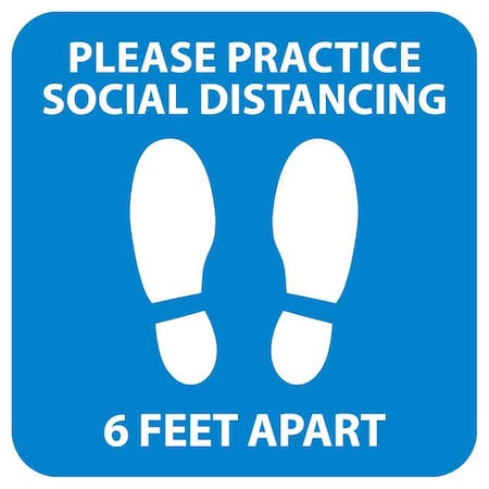 Please Practice Social Distancing, Blue, 15, 8450BL